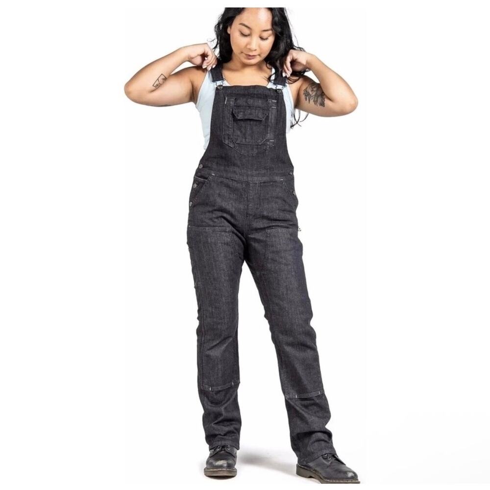 Dovetail Workwear Freshley Overall Womens Size 12/28 Black Utility Work Overalls